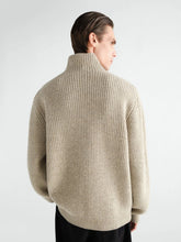 Lemaire Oat Beige Yak Alpaca High-Neck Sweater
