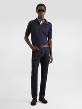 Dolce & Gabbana Blue Silk Knit Polo Shirt