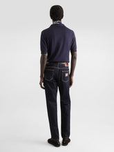 Dolce & Gabbana Blue Silk Knit Polo Shirt