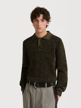 Marni Black Wool Polo Sweater with Lurex