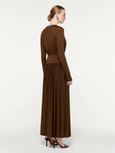 Roland Mouret Dark Olive Embellished Gathered Maxi Dress