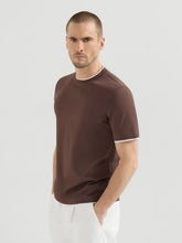 Brunello Cucinelli Brown Cotton Jersey Layered T-Shirt
