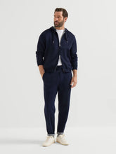 Brunello Cucinelli Cobalt Cashmere and Silk Blend Zip Hooded Sweatshirt