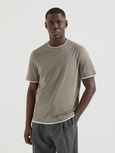Brunello Cucinelli Khaki Cotton Faux-Layered T-Shirt