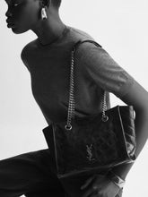 Saint Laurent Black Niki Small Vintage Leather Shopping Bag