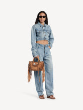Balenciaga Camel Le City Small Fringe Bag