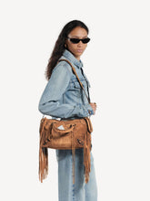 Balenciaga Camel Le City Small Fringe Bag