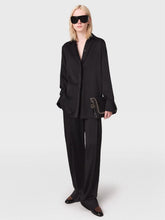 Stella McCartney Black Fringed Satin Shirt