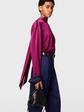 Stella McCartney Pink Tie-Back High-Neck Satin Top