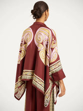 La DoubleJ Kells Swirl Burgundy Silk Foulard Shirt