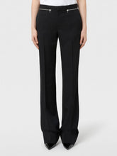 Stella McCartney Black Zipper-Detail Straight-Leg Trousers