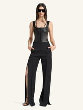 Courrèges Black Snap Twill Flared Trousers