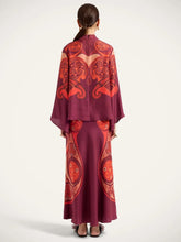 La DoubleJ Alchemy Dark Red Silk Twill Maxi Skirt