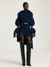 Givenchy Cobalt Blue Slashed Wool and Cashmere Mini Dress