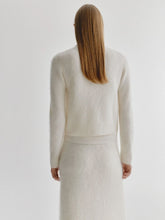 Lisa Yang Cream Brushed Azalea Cashmere Cardigan