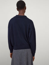 Lisa Yang Navy Katriel Cashmere Polo Sweater