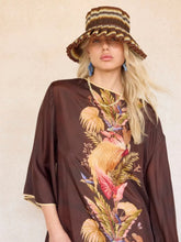 Lorna Murray Medina Brown Pleated Sun Hat