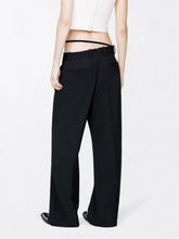 Tom Ford Black Grain de Poudre Wide-Leg Trousers