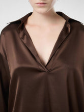 Tom Ford Espresso Peach-Feel Silk Satin Polo