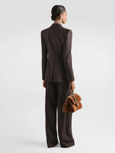 Dolce & Gabbana Brown Pinstripe Wool Turlington Blazer