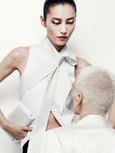 Tom Ford White Cotton Waist-Length Buttoned Top