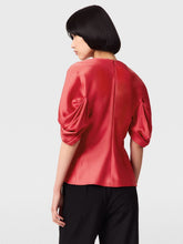 Stella McCartney Tomato Draped Sleeve Acetate Top