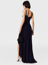 Stella McCartney Ink Sleeveless V-Neck Frill Maxi Dress