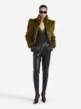Balmain Black Lambskin Stirrup Trousers