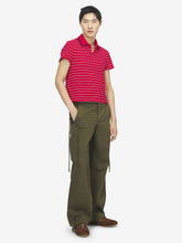 McQueen Red Striped Cotton Polo Shirt