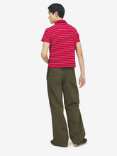 McQueen Red Striped Cotton Polo Shirt