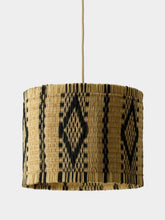 House of Capricorn Handmade Coruche Natural and Black Reed Ceiling Lamp