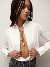 Sylvia Toledano Gold Tie Tassel Necklace