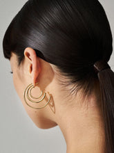 Panconesi Gold Pierced Solar Hoops Small