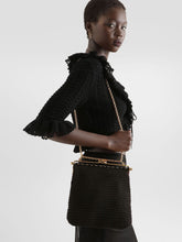 Dolce & Gabbana Black Dina Crochet Shoulder Bag