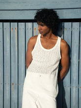 Commas Off-White Thank Pointelle Knit Tank