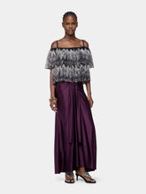 Rabanne Magenta Ruched Viscose Maxi Skirt
