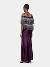 Rabanne Magenta Ruched Viscose Maxi Skirt
