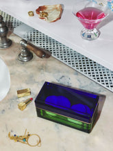 Reflections Copenhagen Deep Blue and Green Crystal Trinket Box
