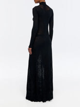 Gabriela Hearst Black Solace Pointelle Knit Maxi Dress