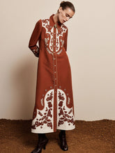 Alémais Rust Duke Embroidered Shirtdress