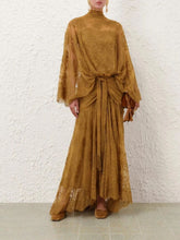 Zimmermann Chartreuse Ascent Batwing Lace Gown