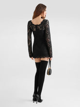 Dolce & Gabbana Black Cotton Lace Mini Dress