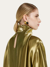 Ferragamo Gold Liquid Lamé Blouse