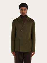 Ferragamo Olive Green Wool and Cashmere Blazer