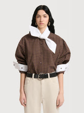 Marni Teak Brown Checked Poplin Shirt