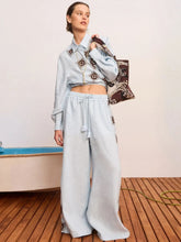 Alémais Pale Blue Grace Wide-Leg Pants