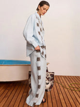 Alémais Pale Blue Grace Wide-Leg Pants