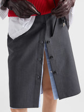 Prada Ardesia Light Mohair Midi Skirt