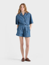 Prada Light Blue Cotton Jumpsuit Shorts