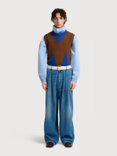 Marni Ocean Blue Double-Pleat Denim Trousers